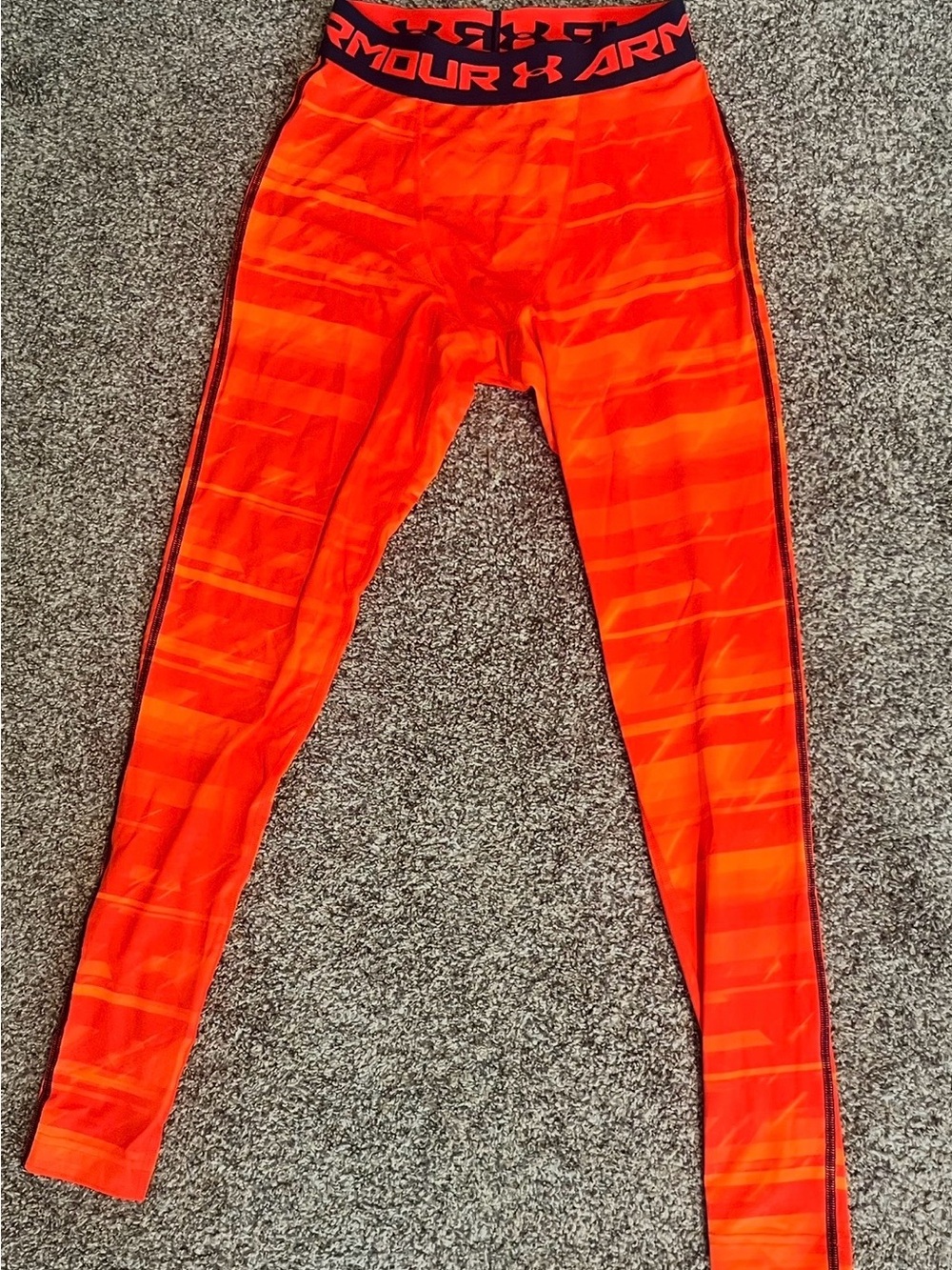 Under Armour Neon Orange Men's Compression Leggings